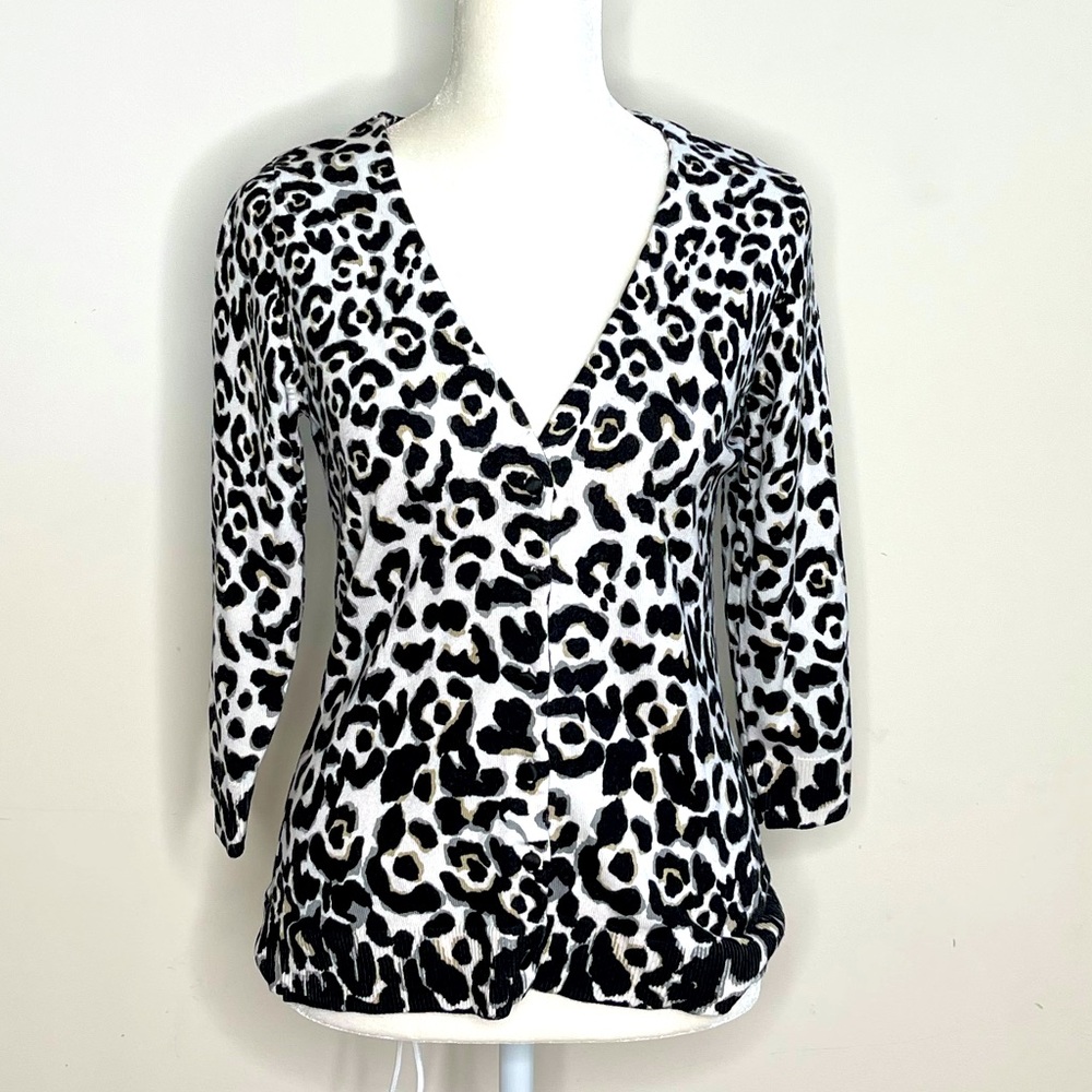 White House Black Market Leopard Sweater.